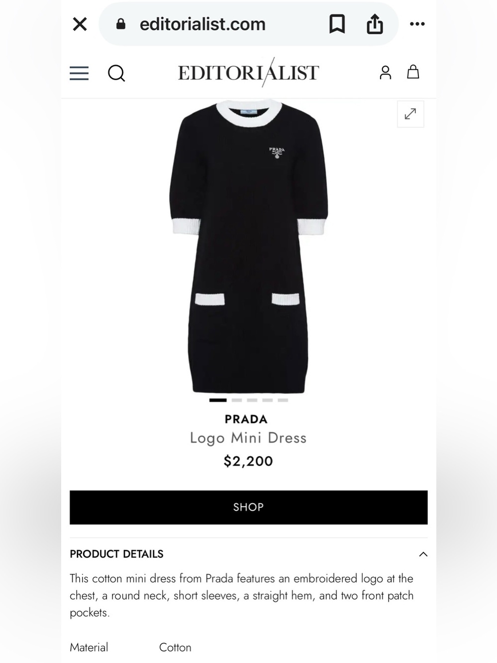 NWT Prada Milano Logo Cotton Knit Mini Dress IT44 Black Made in Italy Luxury - Picture 16 of 16